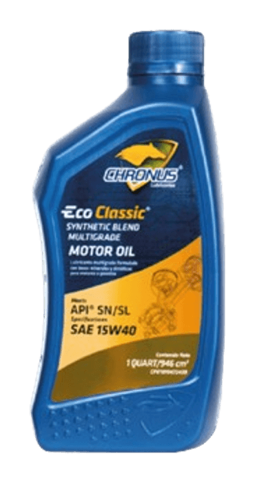 Ejemplo de Chronus ECO Classic Synthetic Blend Multigrade Motor Oil API SN/SL SAE 15W-40