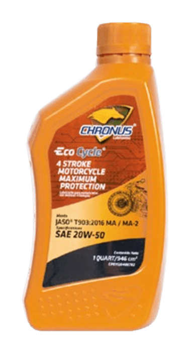 Ejemplo de Chronus ECO Cycle 4 Stroke Motorcycle Maximum Protección MA/MA-2 SAE 20W-50